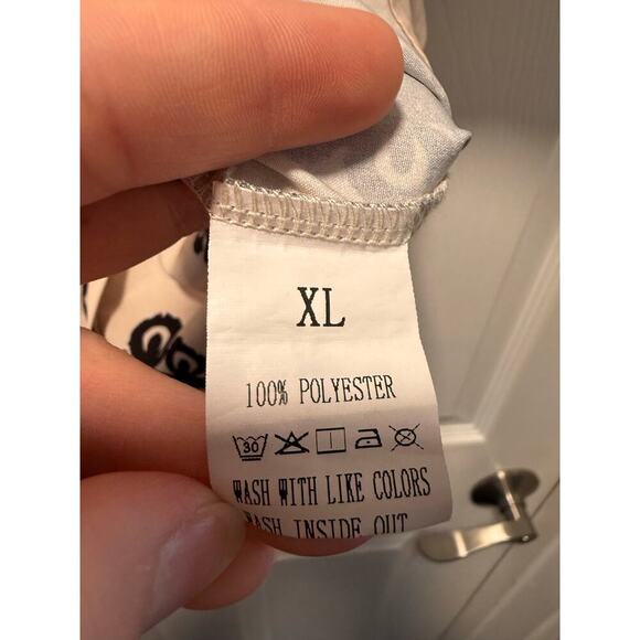 SHEIN BOHO Short Sleeve V-Neck Printed Blouse - Picture 3 of 5